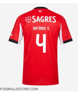 Günstige Benfica Antonio Silva #4 Heimtrikot 2025-26 Kurzarm